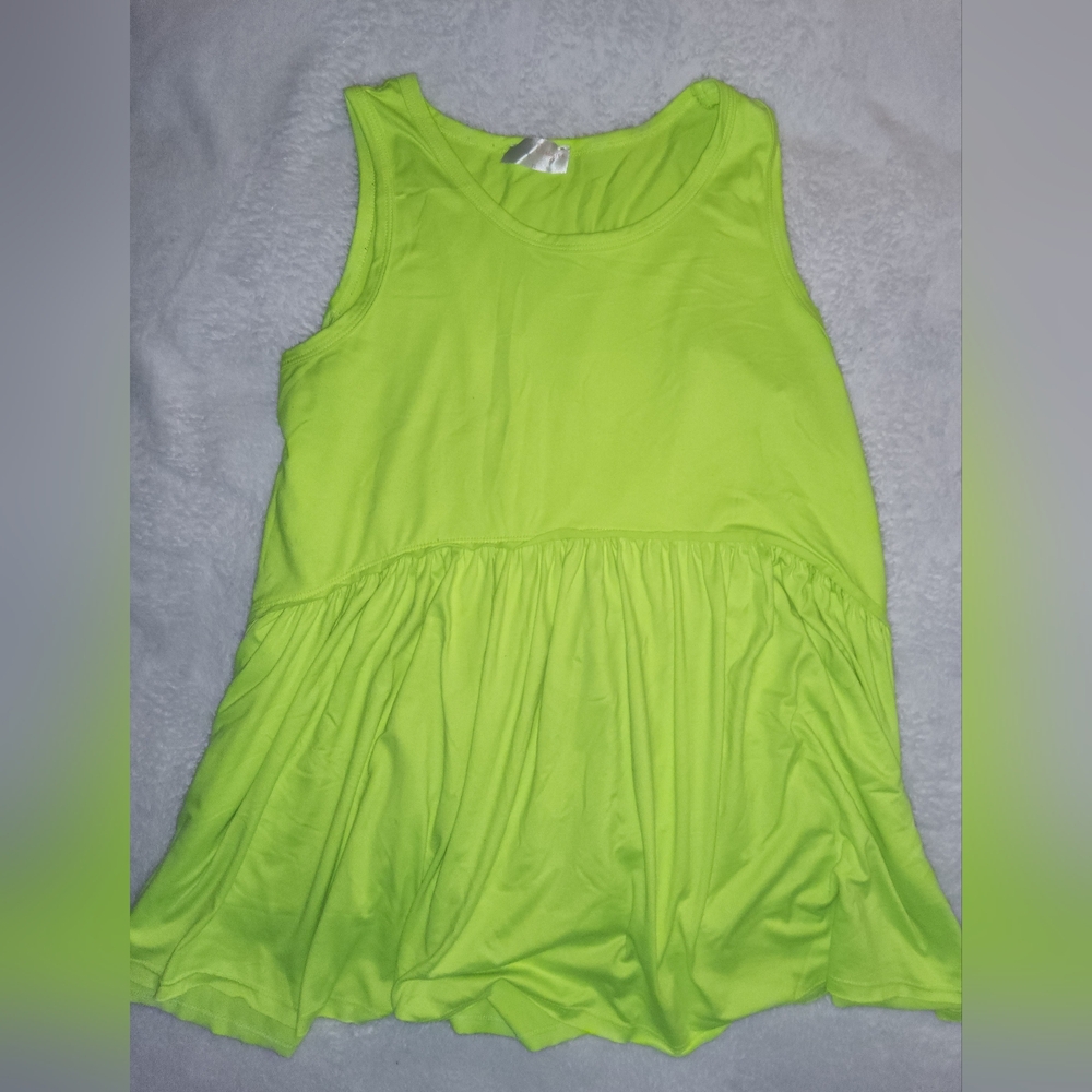 Vibrant Neon Yellow Sleeveless Tank Top